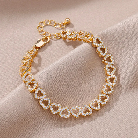 Eternal Hearts | Gold-Plated | Pavé Glow