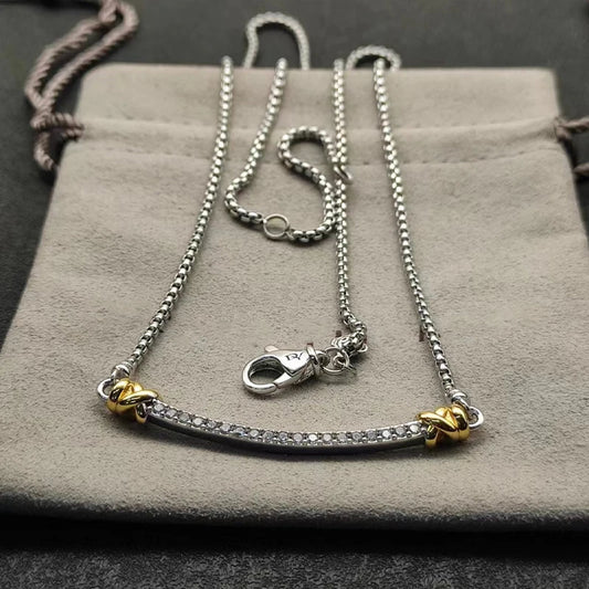 Amoria | 925 Silver | Bar & Dog Tag Men’s Necklace