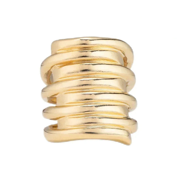Sculpted Multi-Band Ring, 14K Gold