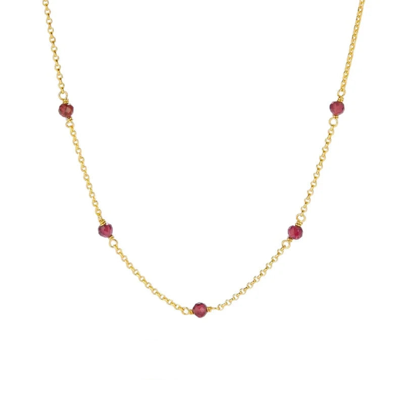 Crimson Whisper | 18K Gold-Plated | Garnet Glow