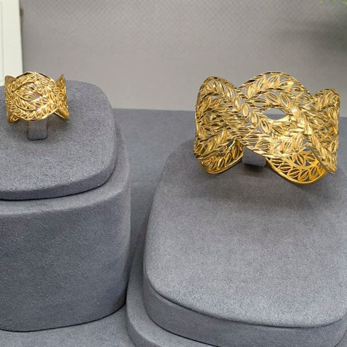 Auréliane | 18K Gold-Plated | Leafwork Set
