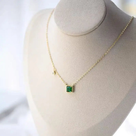 Emerald Square | 14K Gold-Plated | Zircon Glow