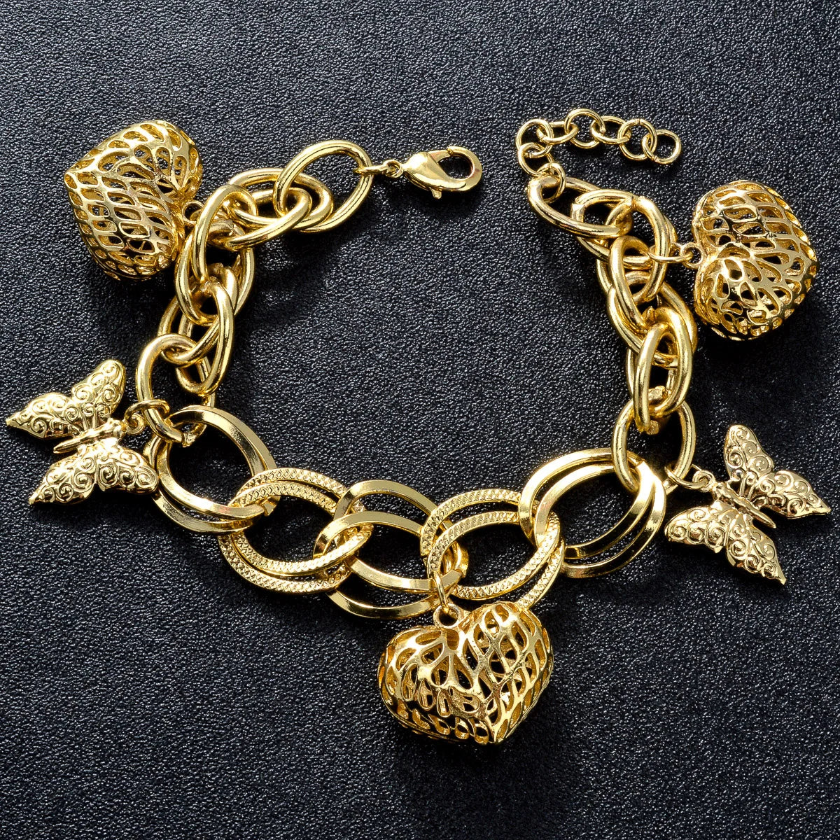 Leone Luce | 18K Gold-Plated | Butterfly & Heart Motifs