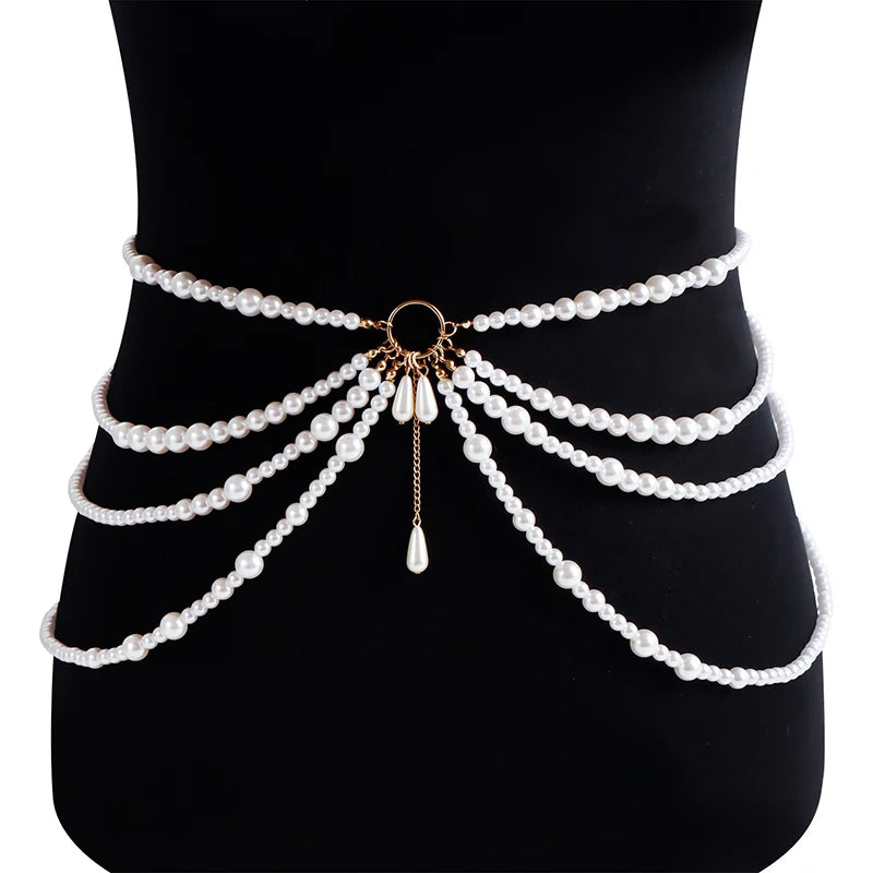 Pearlara | Cascading Pearls at the Waist