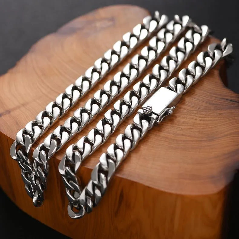 RAZEK | 925 Ayar Gümüş Punk 8MM Kutu Kilitli