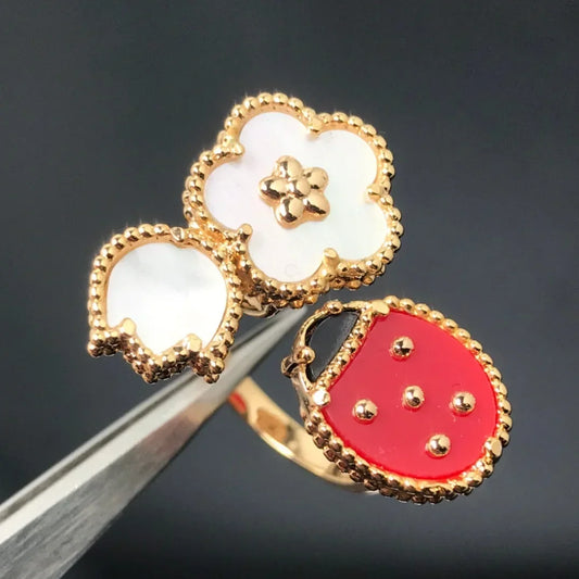 Fioralyn | Silver Jewelry | Ladybug & Flower Design