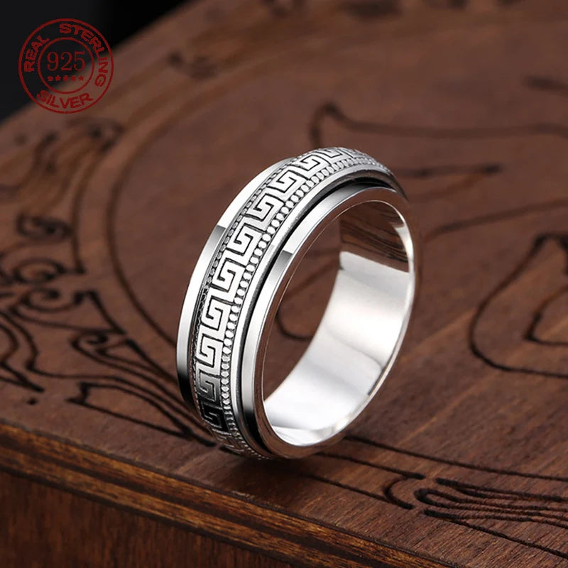 Muralis | 925 Silver | Engraved Spinner Unisex