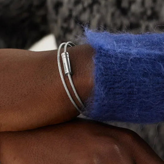 Bisligné | Silver Double-Layer with Screw Clasp