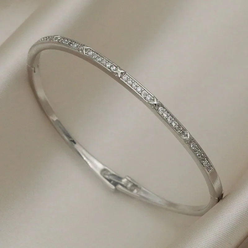 VELARA Bangle | Gold Jewelry | Letter V Cuff Design