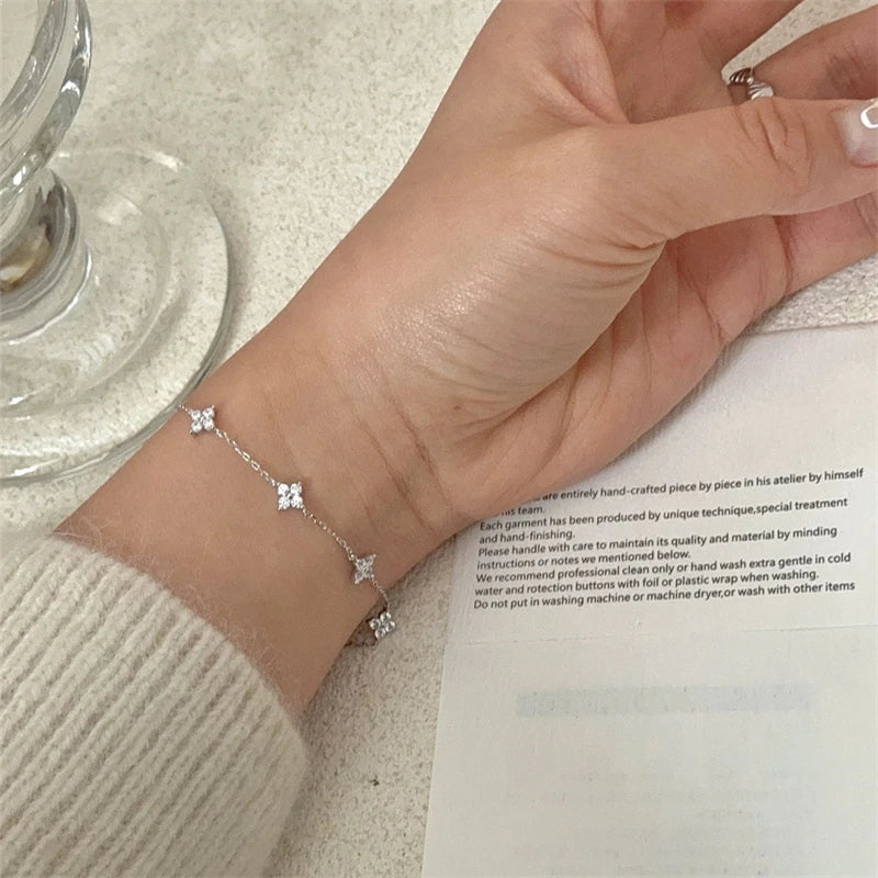 Stellara | Rhodium-Plated | CZ Star Bracelet