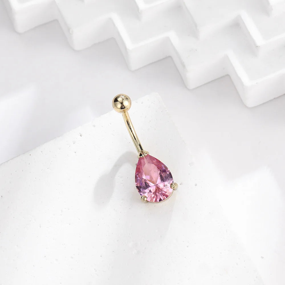Aurivelle | 29 Crystal Belly Ring Styles