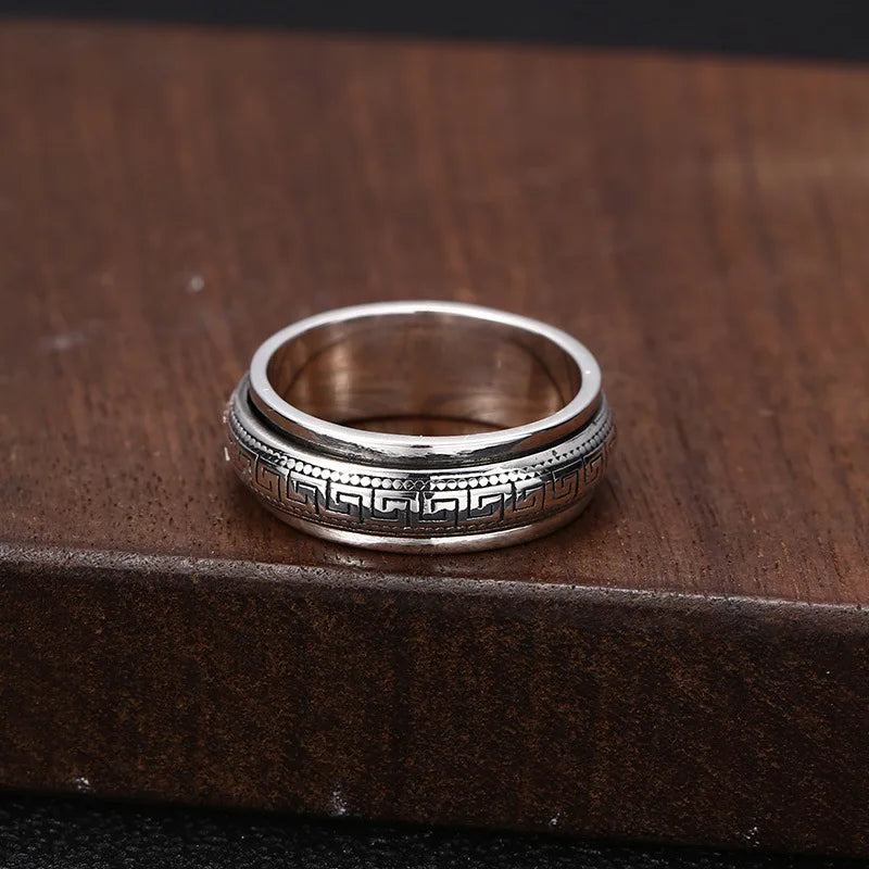 Muralis | 925 Silver | Engraved Spinner Unisex