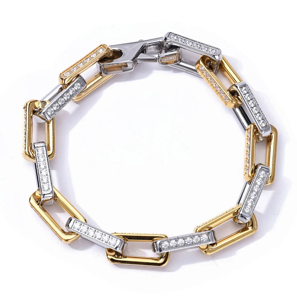 Bambozine Link | Titanium Steel | Zircon Inlay