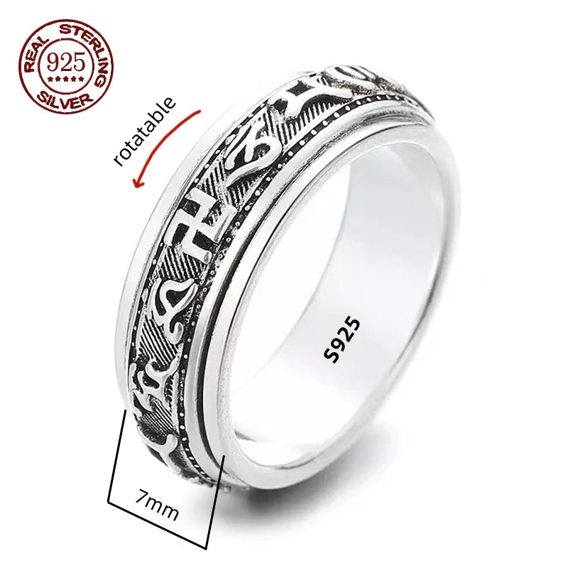 Muralis | 925 Silver | Engraved Spinner Unisex