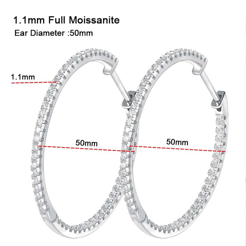 Auréline | Moissanite Hoop Brilliance