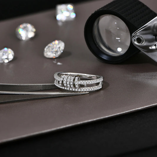 Élantra | Double Band Moissanite Grace