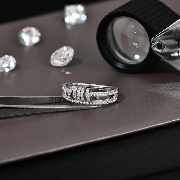 Élantra | Double Band Moissanite Grace