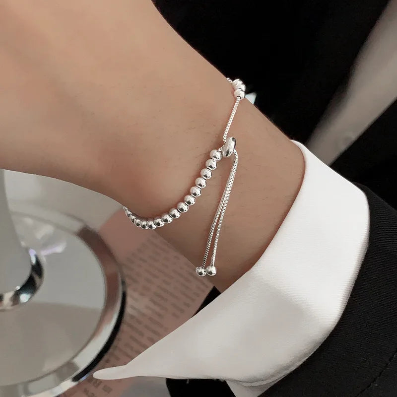 Silver Sphere | 925 Sterling | Adjustable Elegance