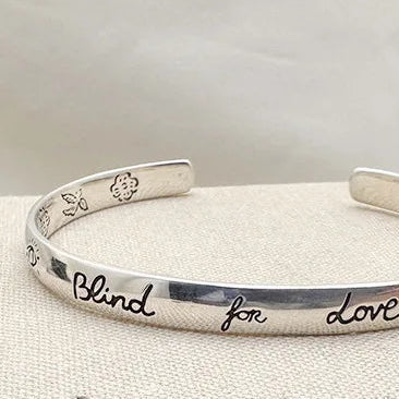 Blind For Love bangle — Oxidized İtalyan 925 Silver