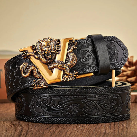 Dracovia | Dragon V Gold Buckle Belt