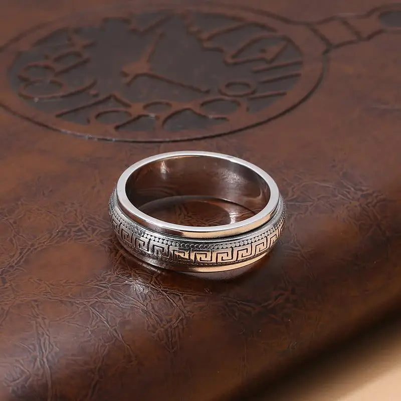 Muralis | 925 Silver | Engraved Spinner Unisex