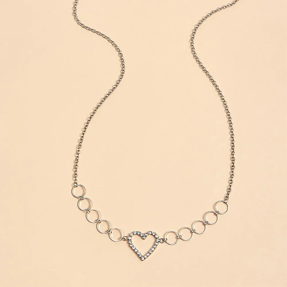 Amoria | Crystal Heart in Silver Loops