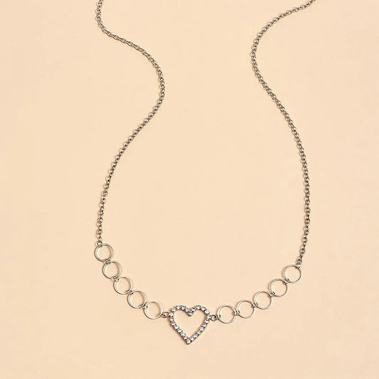 Amoria | Crystal Heart in Silver Loops