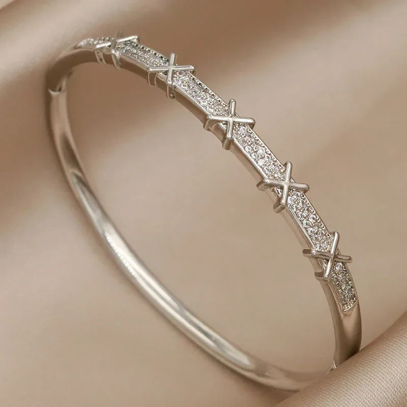 VELARA Bangle | Gold Jewelry | Letter V Cuff Design