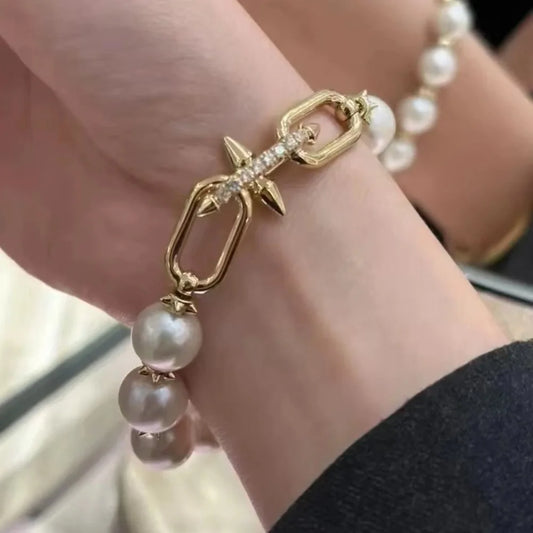 Aurivine | 18K Gold & Silver | Pearl Spike