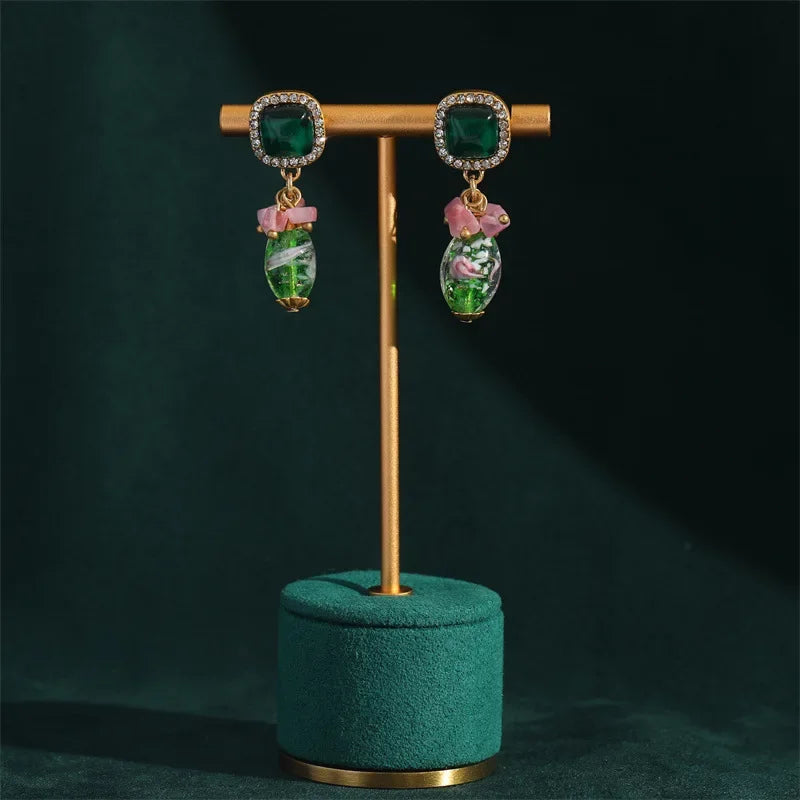 Rosabelle Jewelry Set | 24K Gold | Crystals & Pink Stones