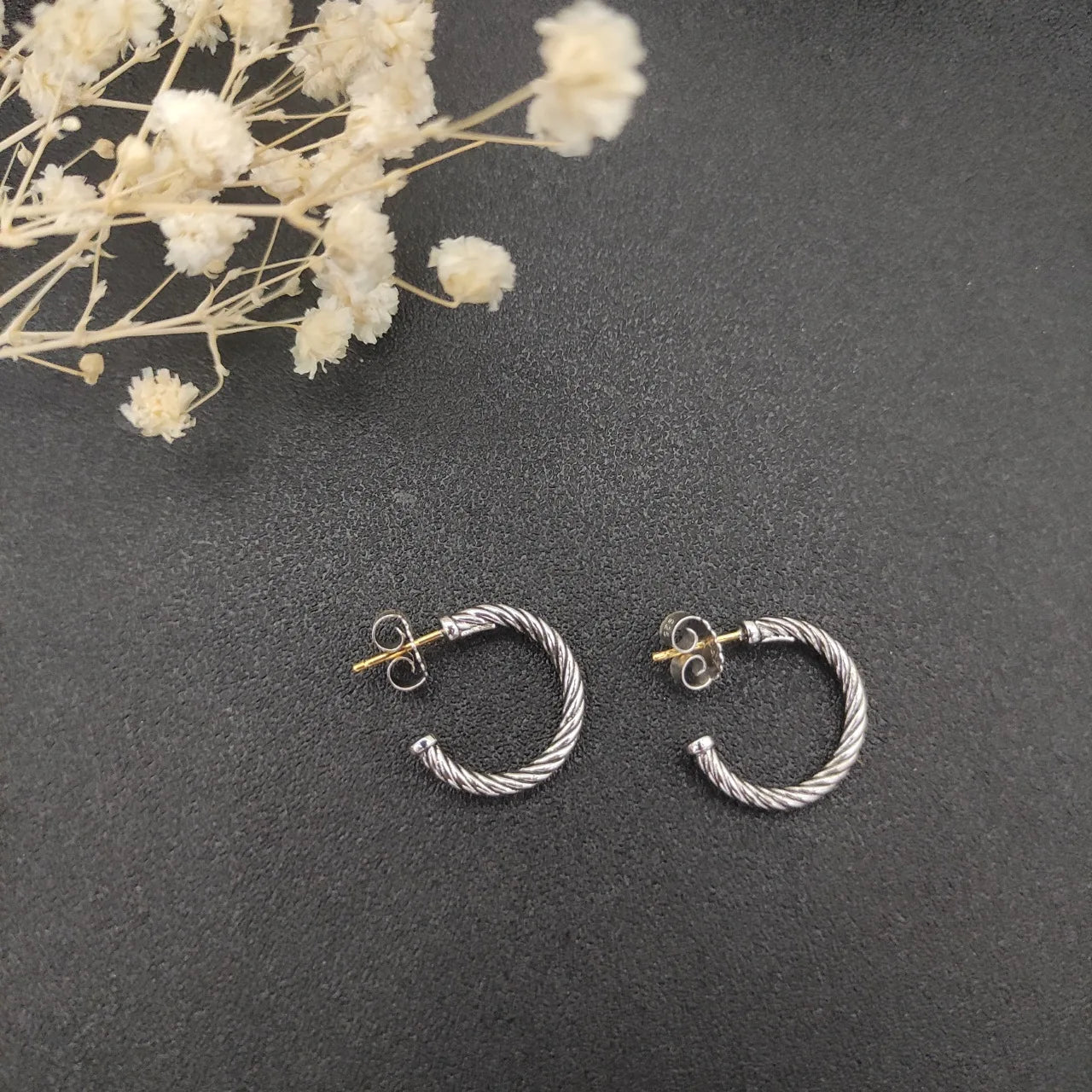 Torsenna | Silver S925 jewelry| Twisted Hoop