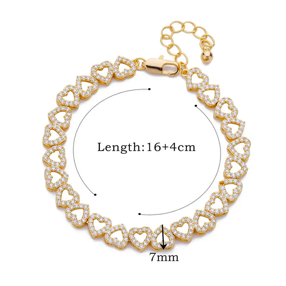 Eternal Hearts | Gold-Plated | Pavé Glow