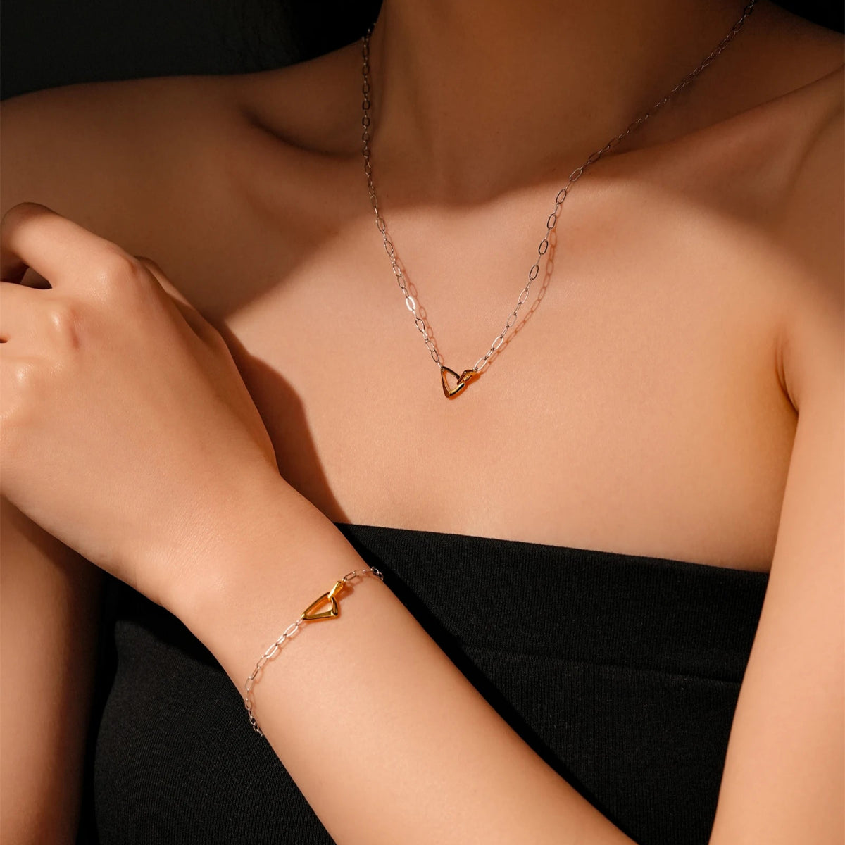 Sculpted Link Bracelet — 925 Silver & 18K Gold Plating