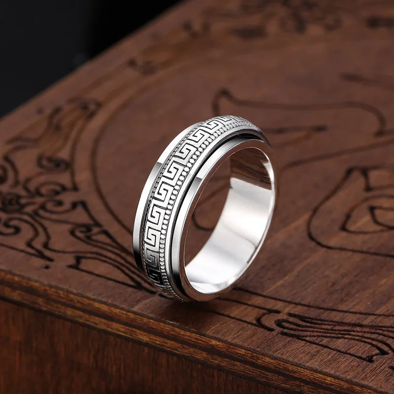 Muralis | 925 Silver | Engraved Spinner Unisex