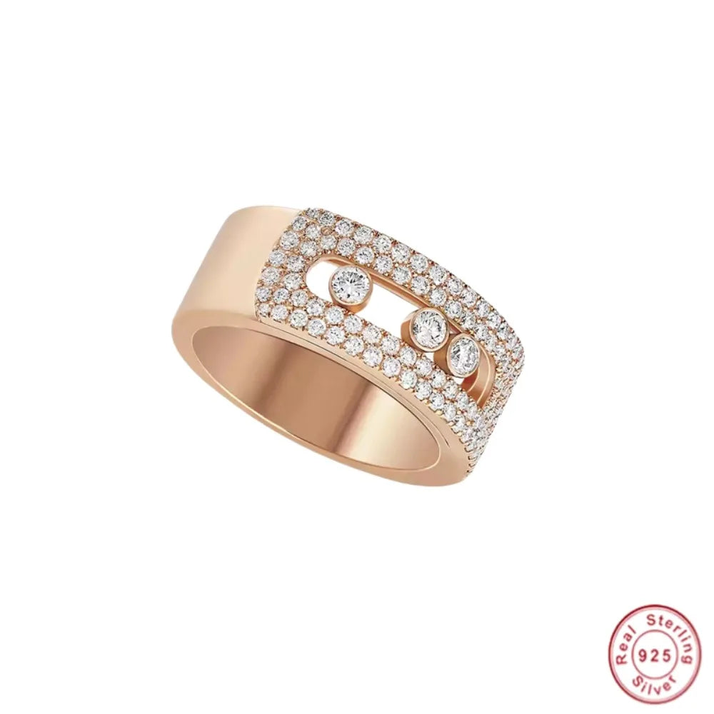 Ethereal Ring | Silver Jewelry | White Gold Zircon Band