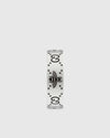 GUCCI silver ring with bee design on a white background