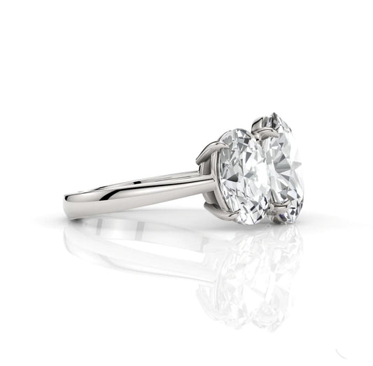 Diamond ring on a white background