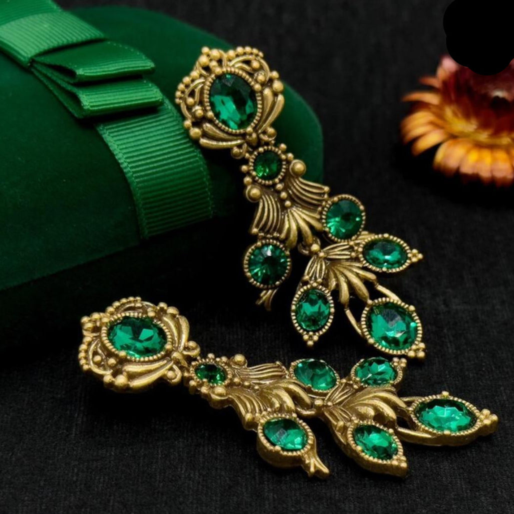 LIVAEDRA Earrings — Gilded Botanical Statement