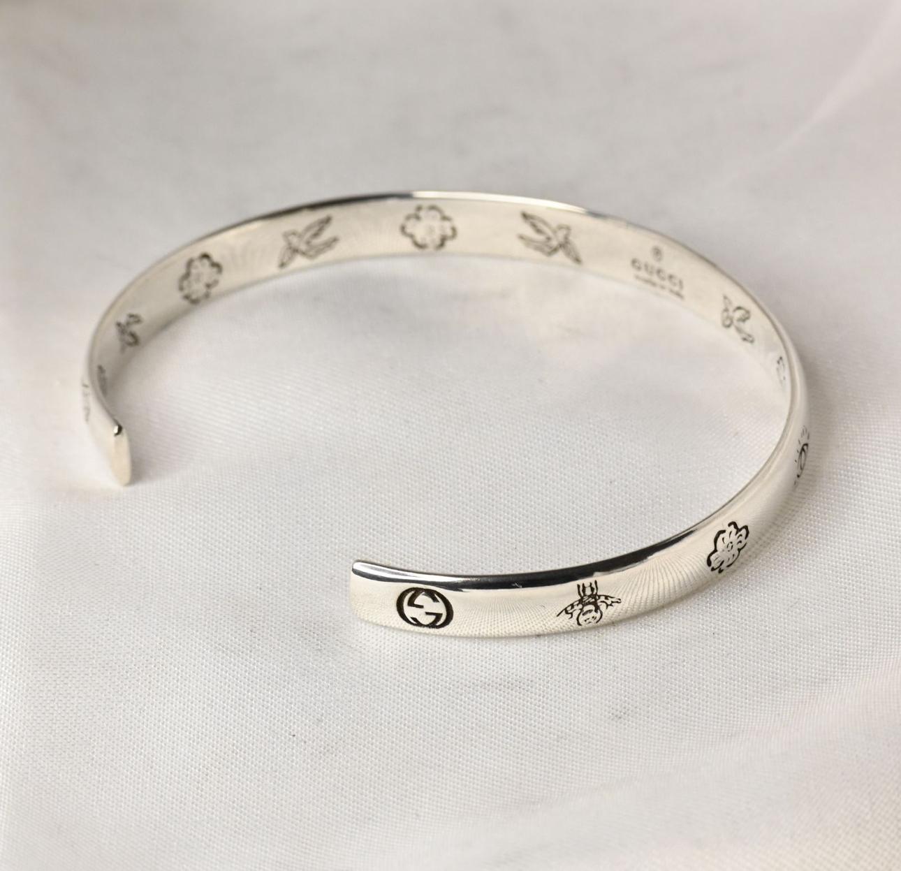Blind For Love bangle — Oxidized İtalyan 925 Silver
