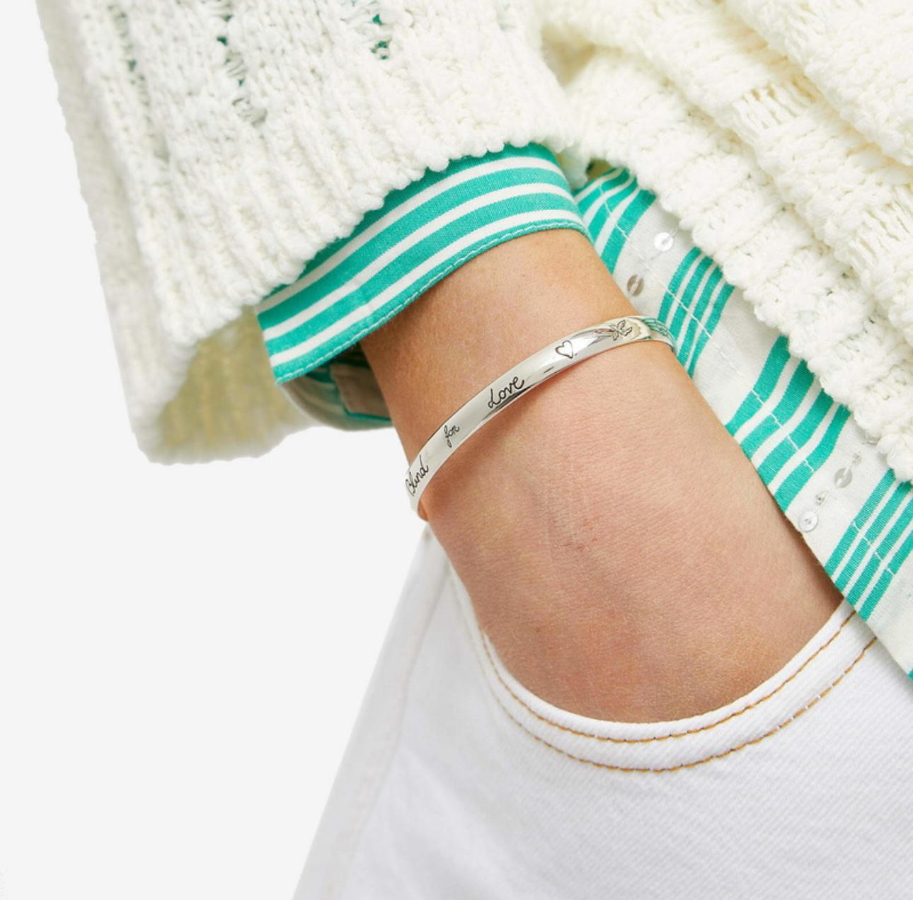 Blind For Love bangle — Oxidized İtalyan 925 Silver