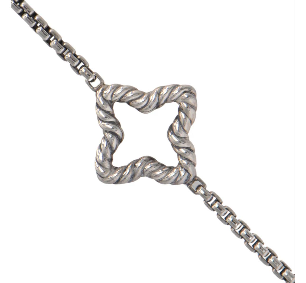 Stellara Necklace | Double-Row Quatrefoil Station Chain