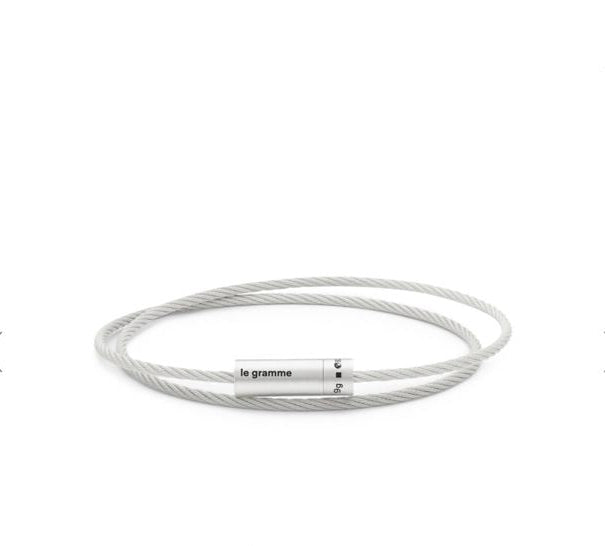 ÉLAN Dual Bracelet — 18K Polished Silver Precision