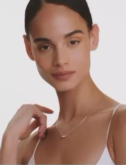 PETITE CABLE LINKED NECKLACE
Sterling Silver with 14K Yellow Gold, 15mm