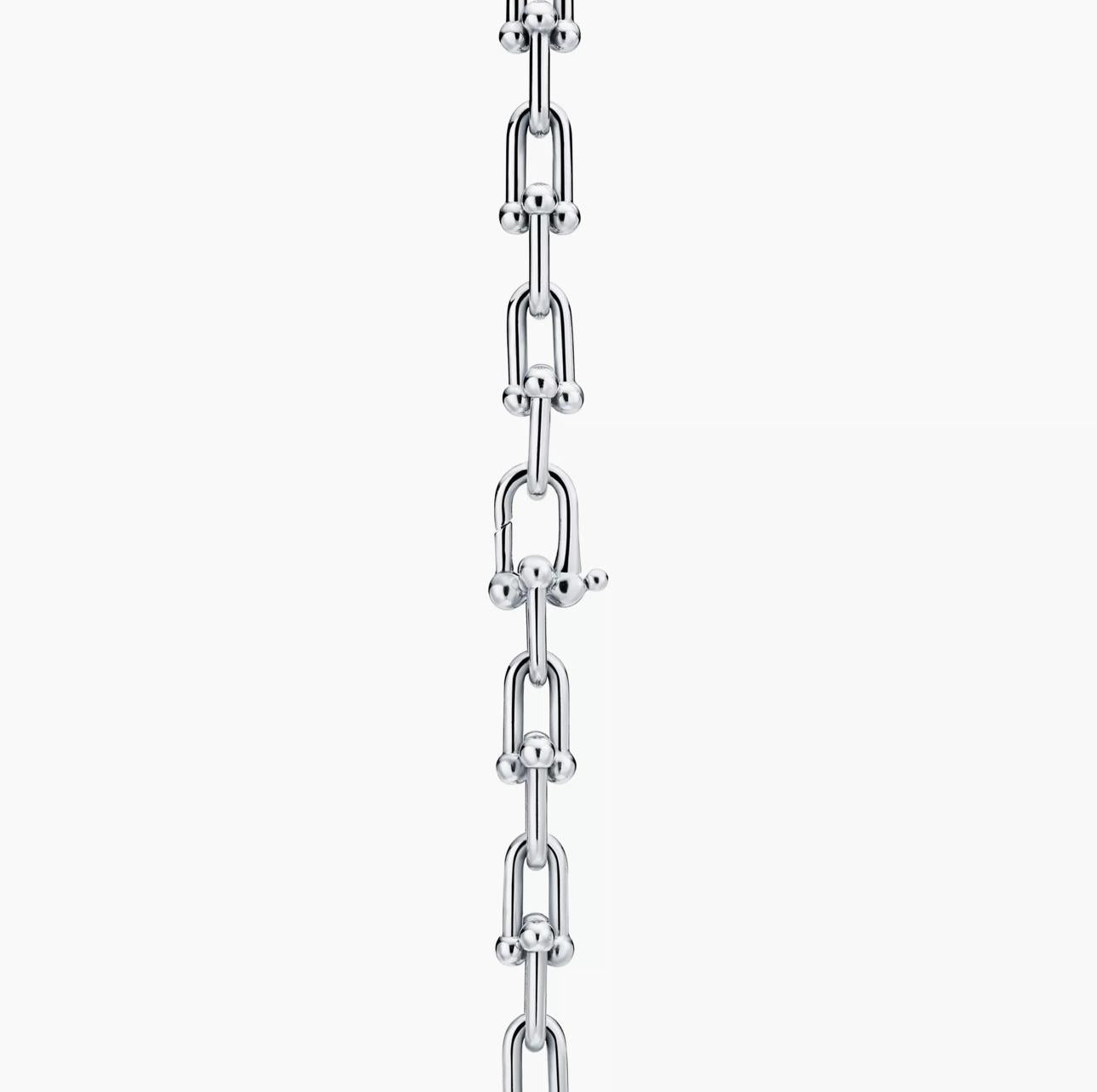 Silver chain on a white background