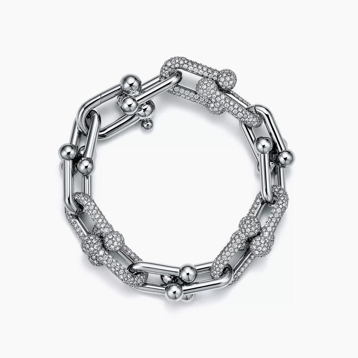 Lévamor Bracelet | Large Link in Gold & Pavé Zircon