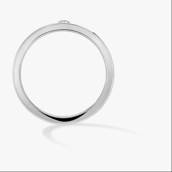 Titanium & Floating diamond ring on a white background