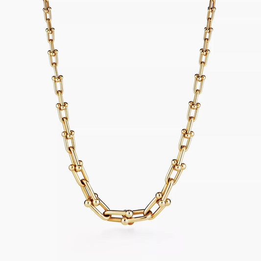 Lévamor Necklace | Graduated Horsebit Link in Gold