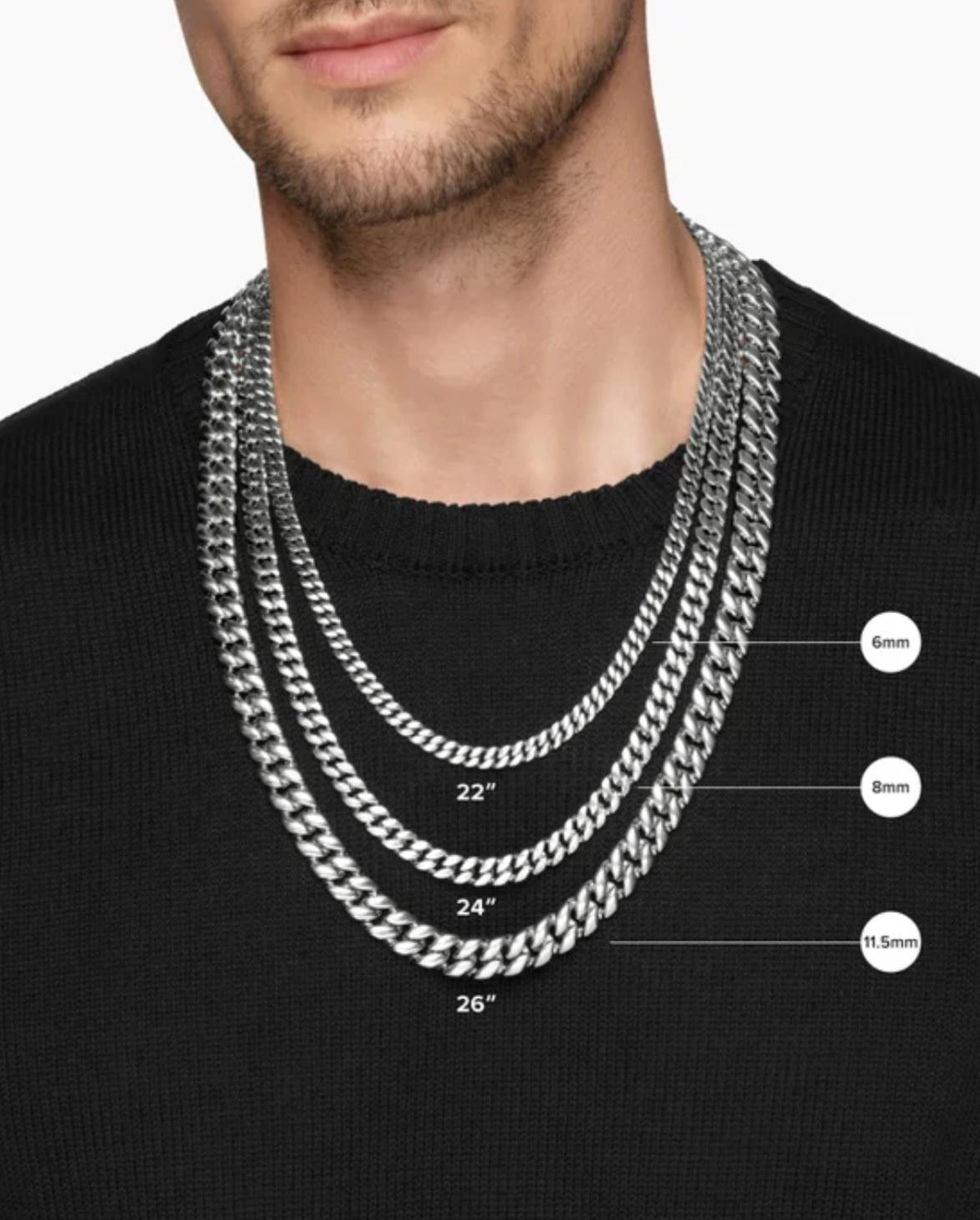 Curb Chain Necklace  | Handcrafted in Italian 925 Silver